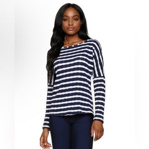 Helen Jon Navy/White Beach Sweater in Size XS